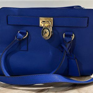 Michael Kors Blue Leather Satchel